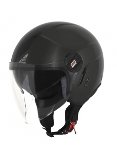 Casco de moto Jet urbano con gafa de sol Origine Alpha Negro Mate