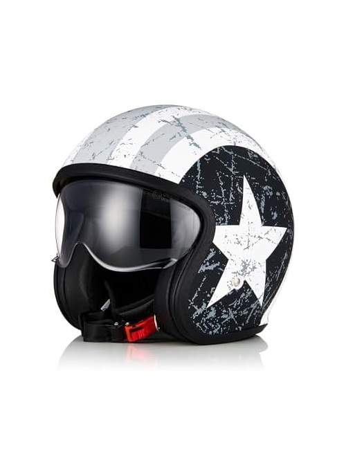 Casco Jet Origine Spirit Rebel Star Gris (Sprint Rebel Star Gris)